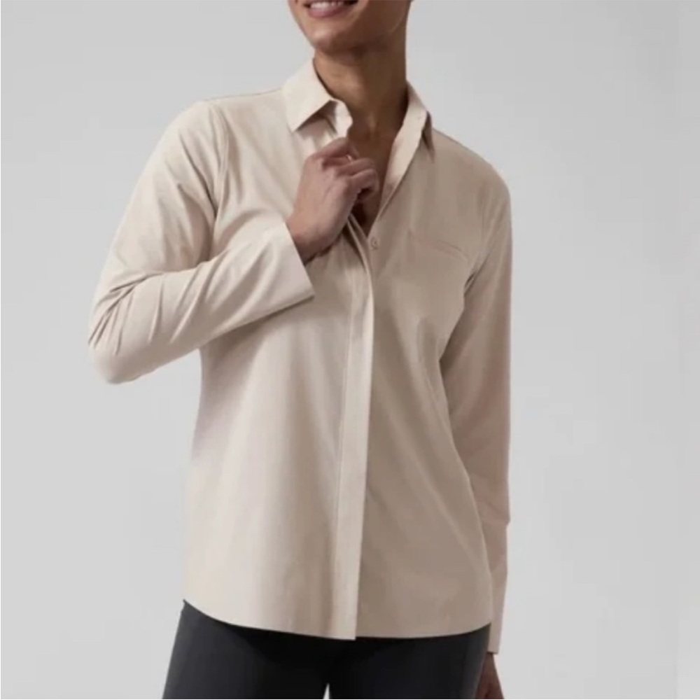 ATHLETA Urbanite  Beige Top Sz L